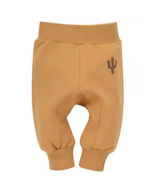 Bawełniane spodnie niemowlęce żółte Pinokio