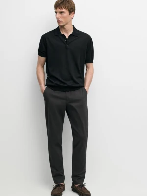 Bawełniane Spodnie O Kroju Slim - Szary - - Massimo Dutti - Mężczyzna