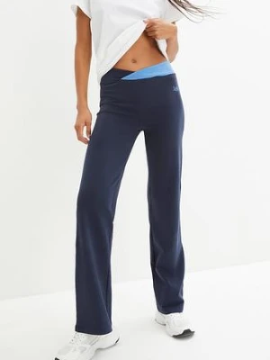 Bawełniane spodnie sportowe o kroju bootcut (2 pary) bonprix