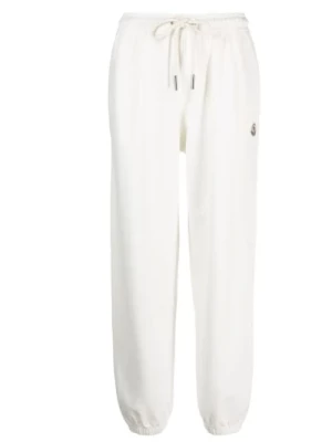 Bawełniane spodnie sportowe z ściągaczem w talii Moncler