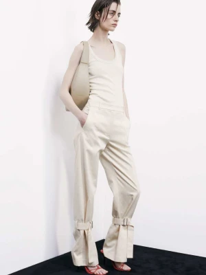 Bawełniane spodnie z paskami PATRIZIA PEPE