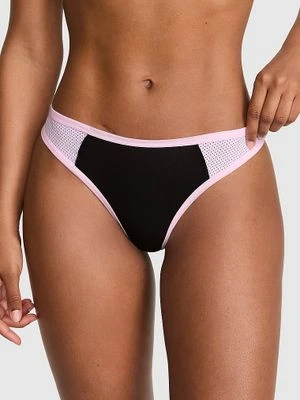 PINK Bawełniane stringi Victoria's Secret Czarny