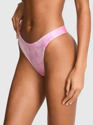 Bawełniane stringi z wysokim wycięciem i logo Shine Victoria's Secret