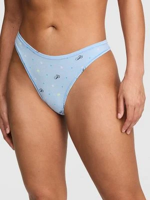 Bawełniane stringi z wysokim wycięciem Victoria's Secret