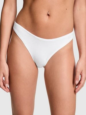 Bawełniane stringi z wysoko wyciętymi nogawkami Victoria's Secret