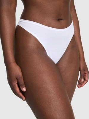 Bawełniane stringi z wysoko wyciętymi nogawkami Victoria's Secret