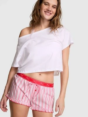 Bawełniane szorty piżamowe o pudełkowym kroju Victoria's Secret