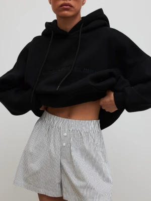 Bawełniane szorty w PASKI kolorze BIAŁYM - CLINT-XS Marsala