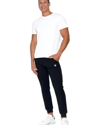 Bawełniane t -shirty męskie z okrągłym dekoltem - 2 pak - biały - czarny Moraj