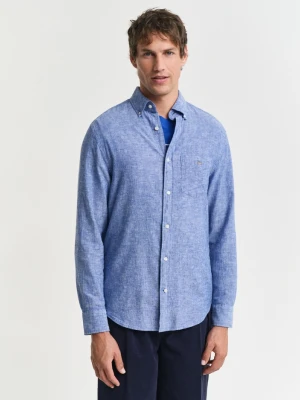 Bawełniano-lniana koszula o regularnym kroju GANT