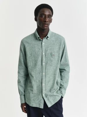 Bawełniano-lniana koszula o regularnym kroju GANT