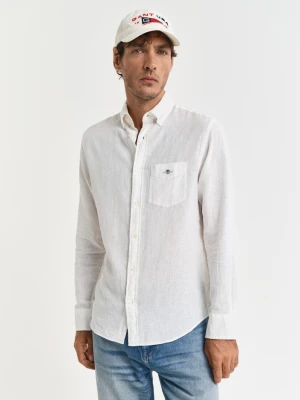 Bawełniano-lniana koszula o regularnym kroju GANT