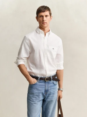 Bawełniano-lniana koszula o regularnym kroju GANT