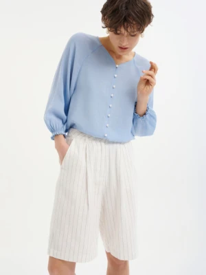 Bawełniano-lniane szorty do kolan Greenpoint