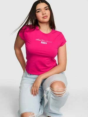Bawełniany baby tee Victoria's Secret