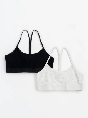 Bawełniany biustonosz typu bustier na ramiączkach 2 PAK Reporter