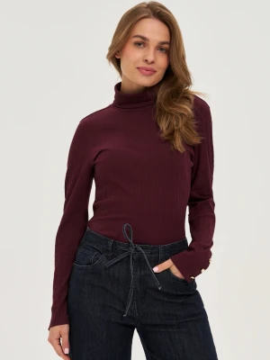 Bawełniany golf burgundowy Moodo