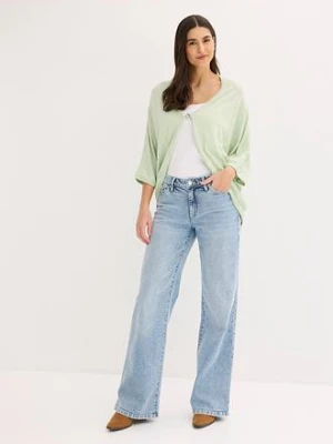 Bawełniany kardigan z cienkiej dzianiny bonprix