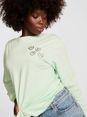 Bawełniany longsleeve Campus Victoria's Secret