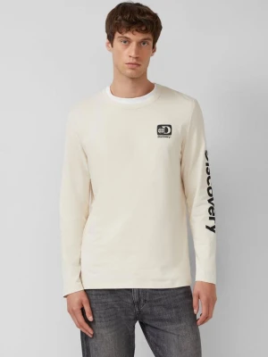 Bawełniany longsleeve z grafiką Discovery Channel® s.Oliver kremowy