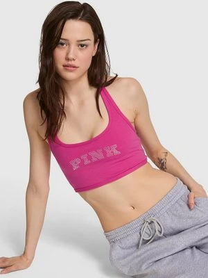 Bawełniany sportowy biustonosz halter Victoria's Secret