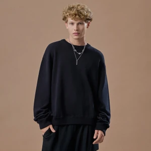 Bawełniany sweter boxy czarny House