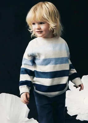 Bawełniany sweter w pasy MANGO BABY