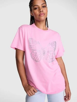 Bawełniany T‑shirt Campus Victoria's Secret