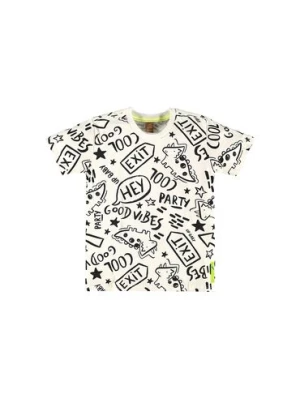 Bawełniany t-shirt chłopięcy we wzory Up Baby