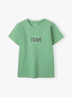 Bawełniany t-shirt chłopięcy z napisem najlepszy Team w mieście Family Concept by 5.10.15.