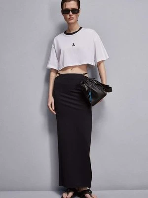 Bawełniany T-shirt crooped PATRIZIA PEPE