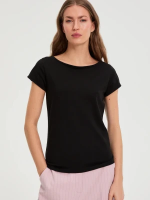 Bawełniany t-shirt czarny Moodo