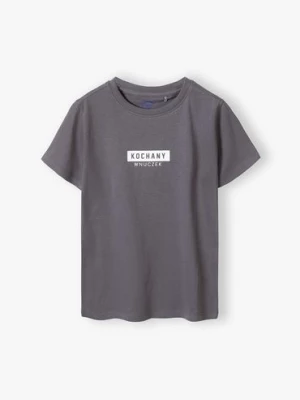 Bawełniany t-shirt dla chłopca z napisem - Kochany wnuczek Family Concept by 5.10.15.