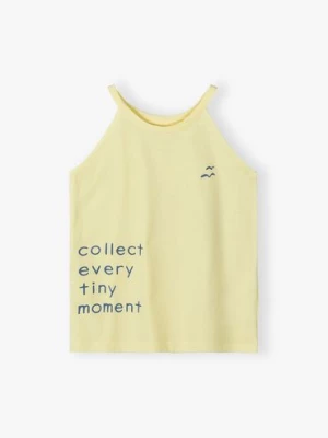 Bawełniany T-shirt dla dziewczynki - żółty Lincoln & Sharks by 5.10.15.