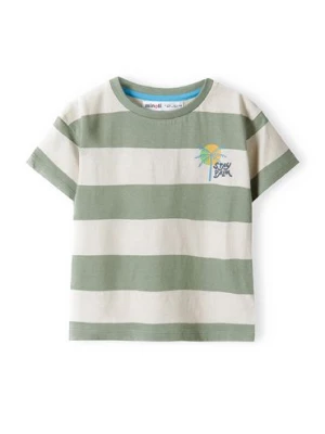 Bawełniany t-shirt dla niemowlaka w paski Minoti
