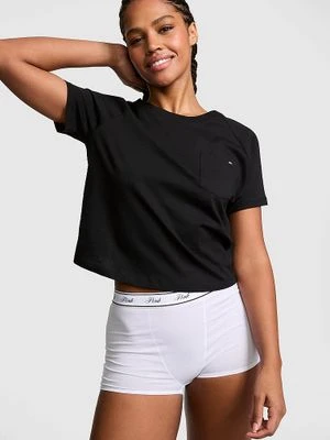 Bawełniany T-shirt do spania Victoria's Secret