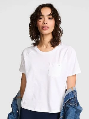 Bawełniany T-shirt do spania Victoria's Secret