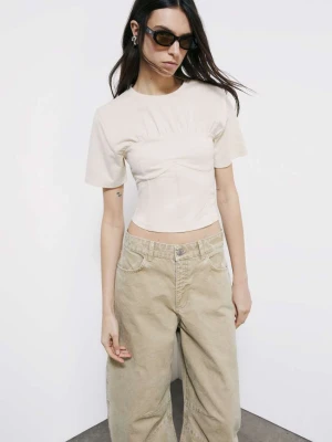 Bawełniany T-shirt gorsetowy PATRIZIA PEPE