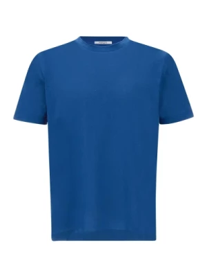 Bawełniany T-shirt, Kobaltowy, O-neck Kangra