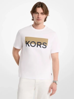Bawełniany T-shirt Kors w bloki kolorystyczne Michael Kors