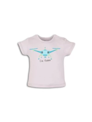 Bawełniany t-shirt niemowlęcy z nadrukiem NINI
