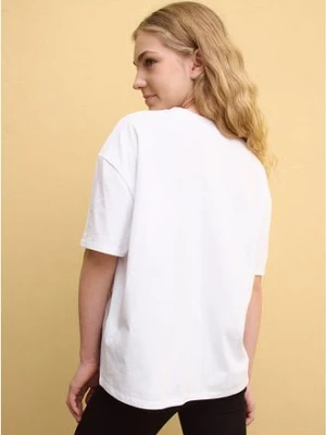 Bawełniany T-shirt oversize z nadrukiem Hello Kitty bonprix