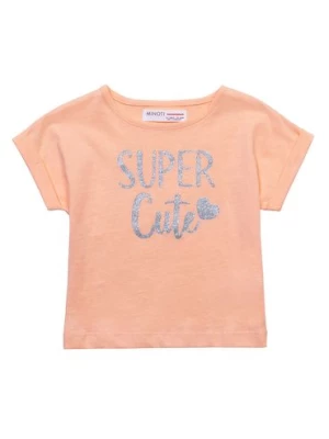 Bawełniany t-shirt pomarańczowy dziewczęcy- Super Cute Minoti