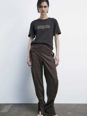 Bawełniany T-shirt regular fit "ESSENTIAL" PATRIZIA PEPE