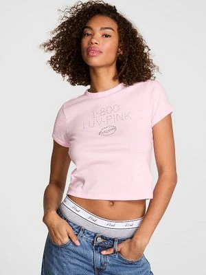 Bawełniany T-shirt Retro Victoria's Secret