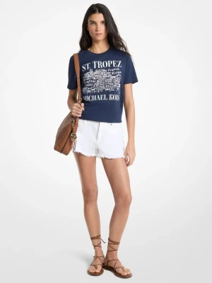 Bawełniany T-shirt St. Tropez Michael Kors CIEMNONIEBIESKI (Niebieski)