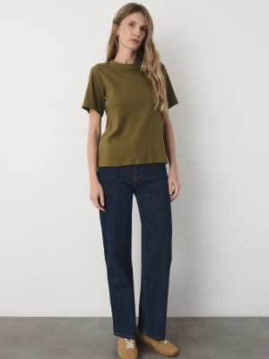 Bawełniany t-shirt w oliwkowym kolorze Greenpoint