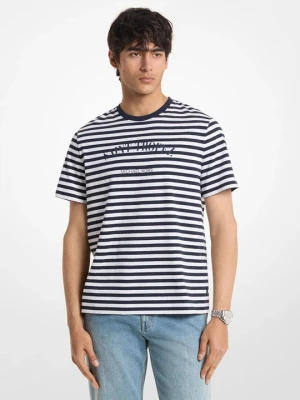 Bawełniany T-shirt w paski Provence Michael Kors PÓŁNOC (Niebieski)