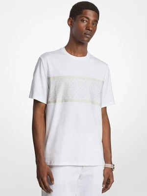 Bawełniany T-shirt w paski z charakterystycznym logo Michael Kors Mens