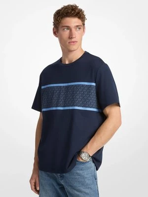 Bawełniany T-shirt w paski z charakterystycznym logo Michael Kors Mens